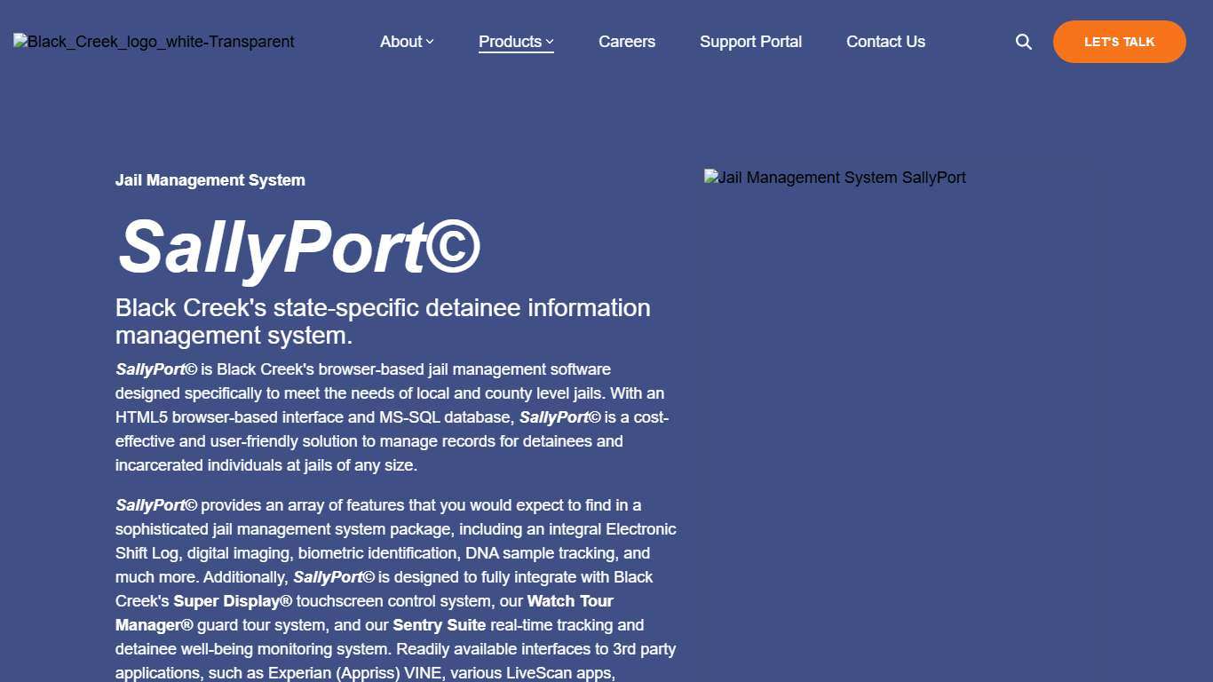 State Specific Jail Management System Black Creek ISC